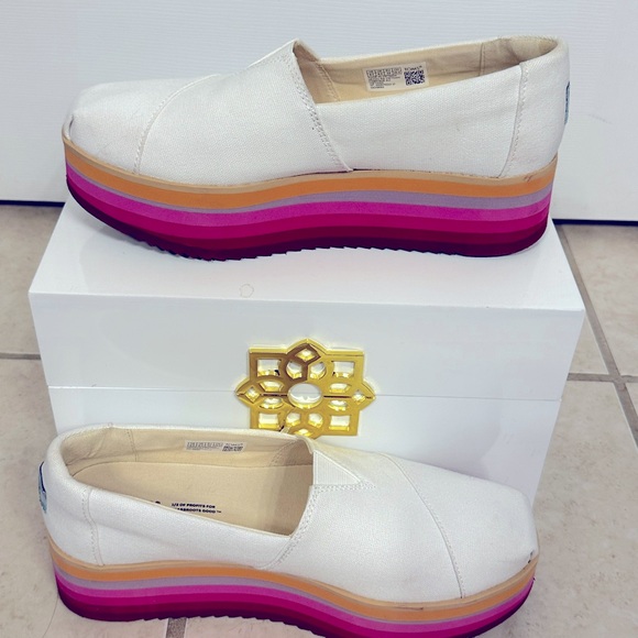 Toms Alpargata Platform Espadrille Size 8.5 💝 - Picture 2 of 8